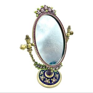 💕🛍🪩. Enamel Oval Dressing Table Mirror